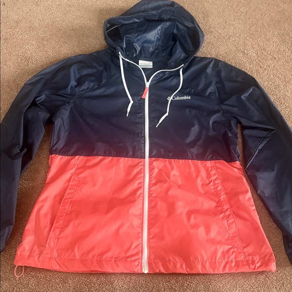 Columbia Windbreaker full zip colorblock medium EUC - Picture 2 of 3